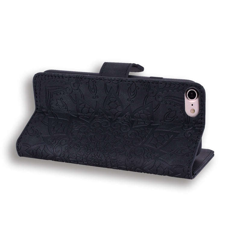 Calf Pattern Double Folding Design Embossed Leather Case with Wallet & Holder & Card Slots, For i...
