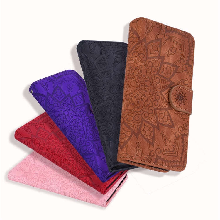 Calf Pattern Double Folding Design Embossed Leather Case with Wallet & Holder & Card Slots, For i...