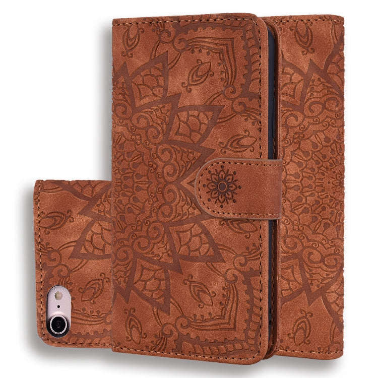 Calf Pattern Double Folding Design Embossed Leather Case with Wallet & Holder & Card Slots, For i...