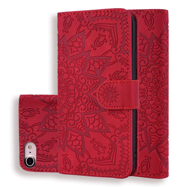 Calf Pattern Double Folding Design Embossed Leather Case with Wallet & Holder & Card Slots, For i...