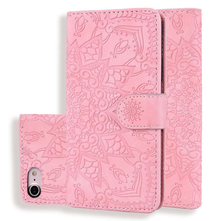 Calf Pattern Double Folding Design Embossed Leather Case with Wallet & Holder & Card Slots, For i...