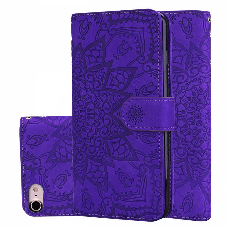 Calf Pattern Double Folding Design Embossed Leather Case with Wallet & Holder & Card Slots, For i...