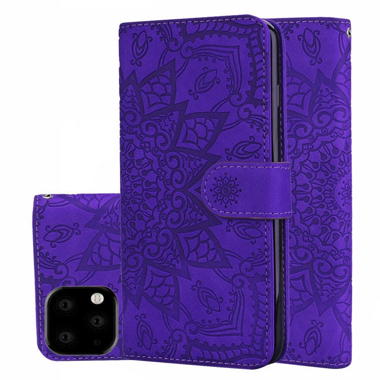 Calf Pattern Double Folding Design Embossed Leather Case with Wallet & Holder & Card Slots, For i...