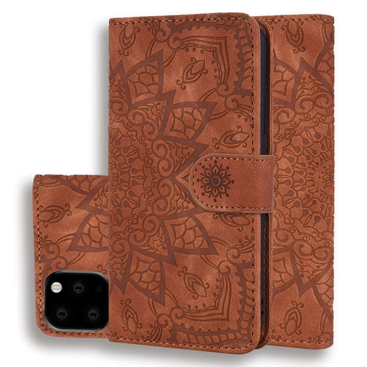Calf Pattern Double Folding Design Embossed Leather Case with Wallet & Holder & Card Slots, For i...