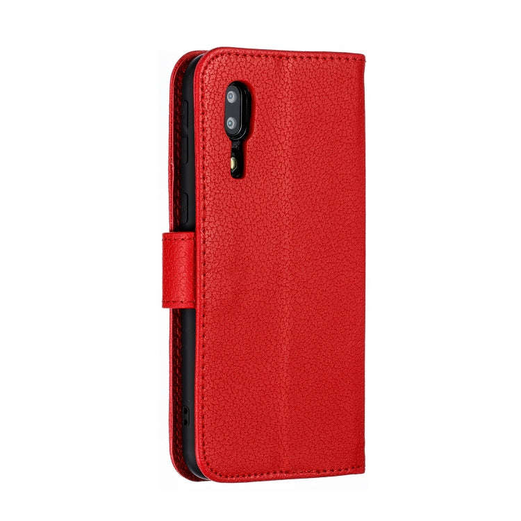 Feather Pattern Litchi Texture Horizontal Flip Leather Case with Wallet & Holder & Card Slots, Fo...
