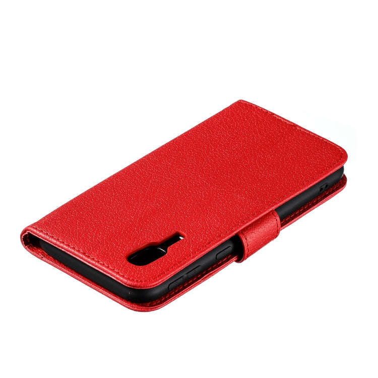 Feather Pattern Litchi Texture Horizontal Flip Leather Case with Wallet & Holder & Card Slots, Fo...