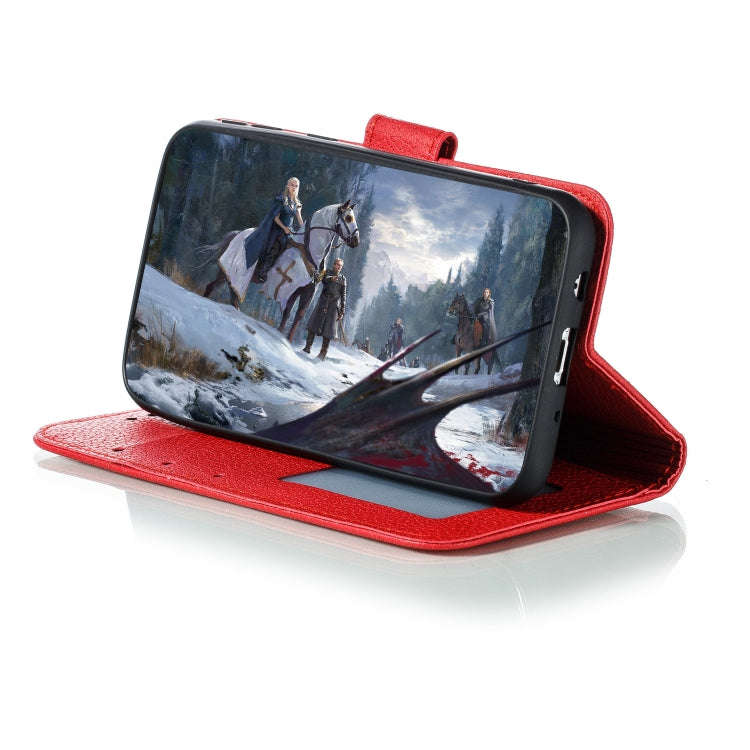 Feather Pattern Litchi Texture Horizontal Flip Leather Case with Wallet & Holder & Card Slots, Fo...