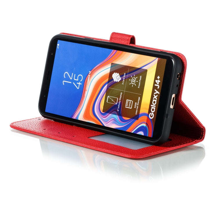 Feather Pattern Litchi Texture Horizontal Flip Leather Case with Wallet & Holder & Card Slots, Fo...