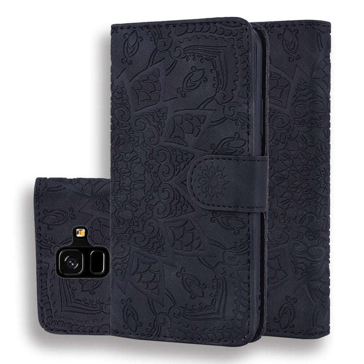 Calf Pattern Double Folding Design Embossed Leather Case with Wallet & Holder & Card Slots, for G...