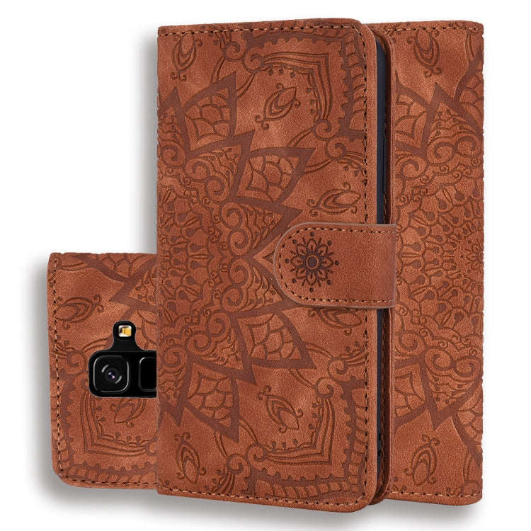 Calf Pattern Double Folding Design Embossed Leather Case with Wallet & Holder & Card Slots, for G...