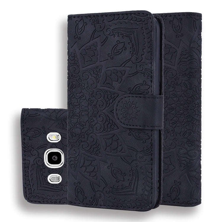 Calf Pattern Double Folding Design Embossed Leather Case with Wallet & Holder & Card Slots, for G...