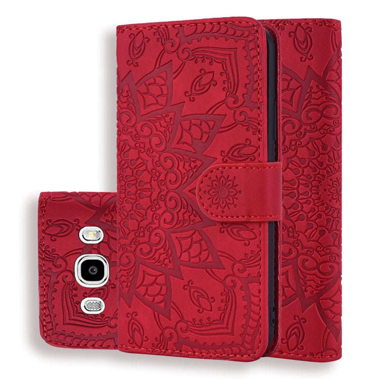 Calf Pattern Double Folding Design Embossed Leather Case with Wallet & Holder & Card Slots, for G...