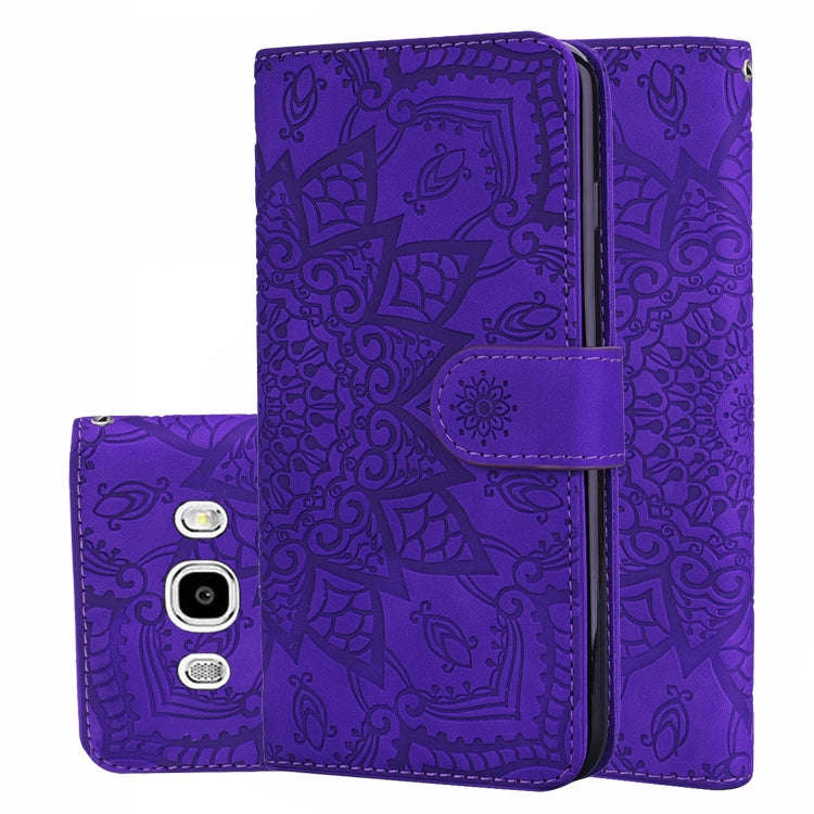 Calf Pattern Double Folding Design Embossed Leather Case with Wallet & Holder & Card Slots, for G...