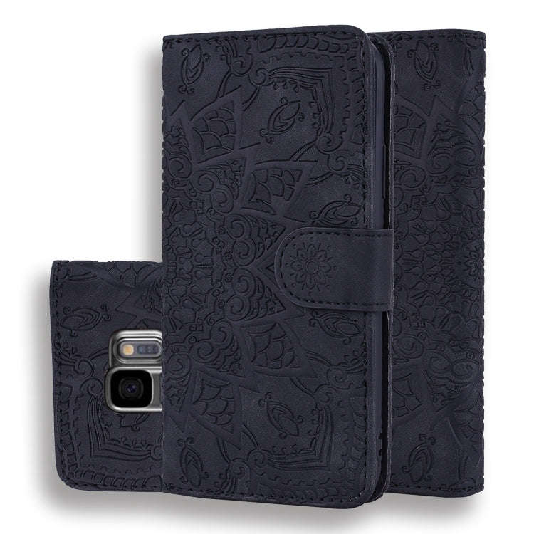Calf Pattern Double Folding Design Embossed Leather Case with Wallet & Holder & Card Slots, for G...