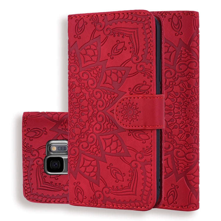 Calf Pattern Double Folding Design Embossed Leather Case with Wallet & Holder & Card Slots, for G...