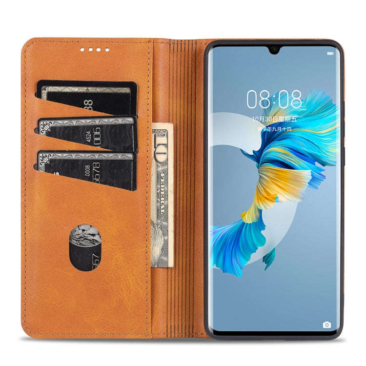 AZNS Magnetic Calf Texture Horizontal Flip Leather Case with Card Slots & Holder & Wallet, For Hu...