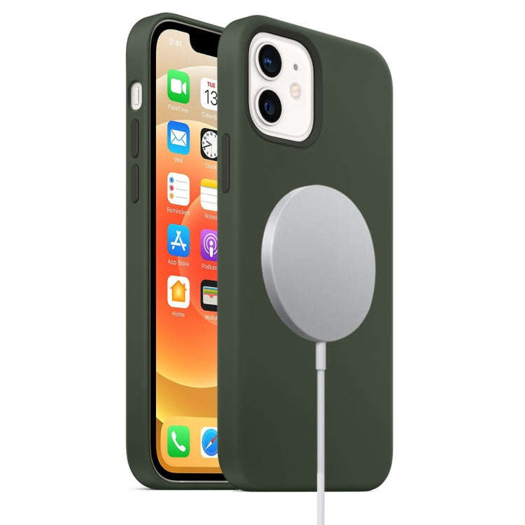 Magnetic Liquid Silicone Full Coverage Shockproof Case with Magsafe Charging Magnet, For iPhone 1...