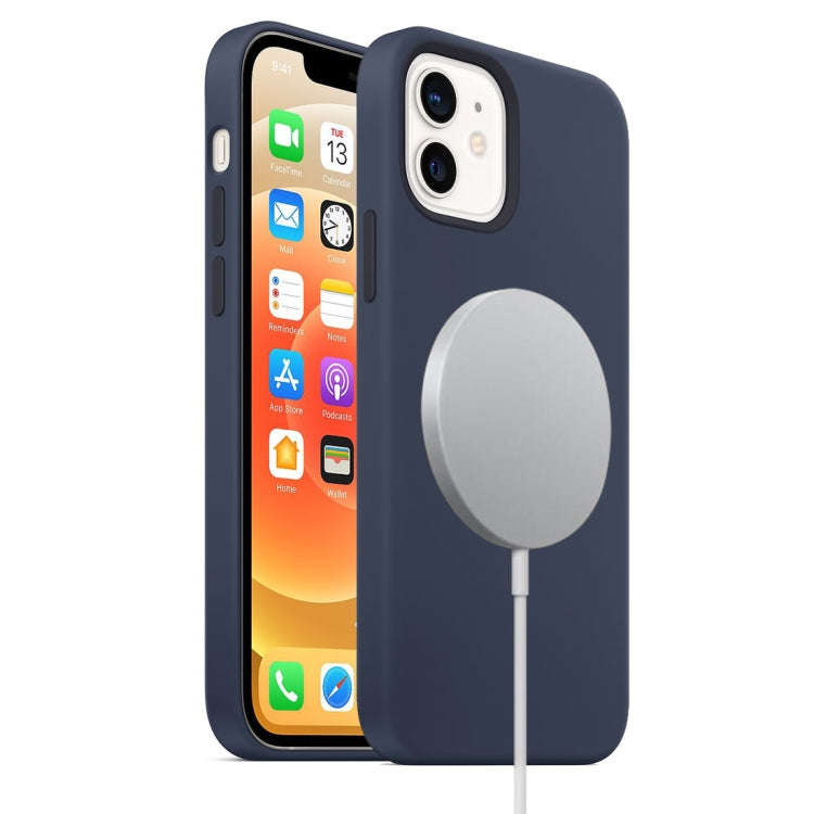 Magnetic Liquid Silicone Full Coverage Shockproof Case with Magsafe Charging Magnet, For iPhone 1...