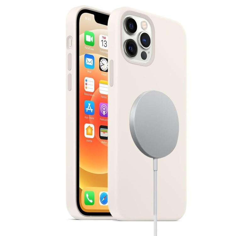 Magnetic Liquid Silicone Full Coverage Shockproof Case with Magsafe Charging Magnet, For iPhone 1...