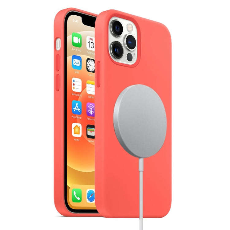 Magnetic Liquid Silicone Full Coverage Shockproof Case with Magsafe Charging Magnet, For iPhone 1...