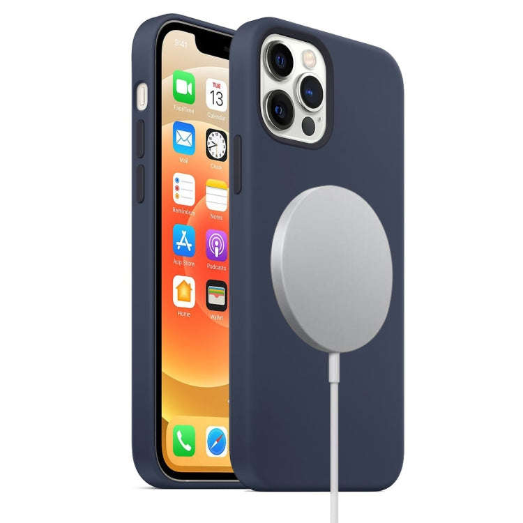 Magnetic Liquid Silicone Full Coverage Shockproof Case with Magsafe Charging Magnet, For iPhone 1...