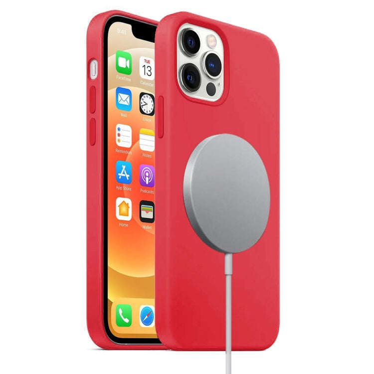 Magnetic Liquid Silicone Full Coverage Shockproof Case with Magsafe Charging Magnet, For iPhone 1...