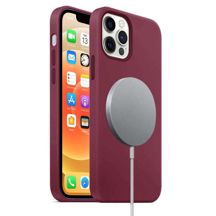 Magnetic Liquid Silicone Full Coverage Shockproof Case with Magsafe Charging Magnet, For iPhone 1...