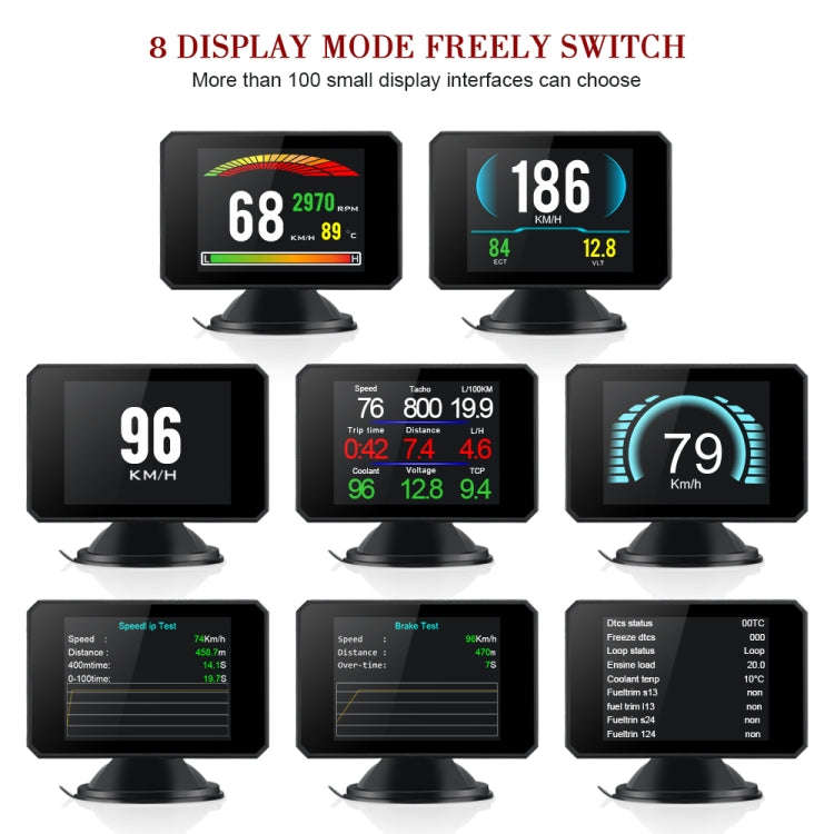 P16 Car HUD Head-up Display OBD2 Fault Code Elimination, P16