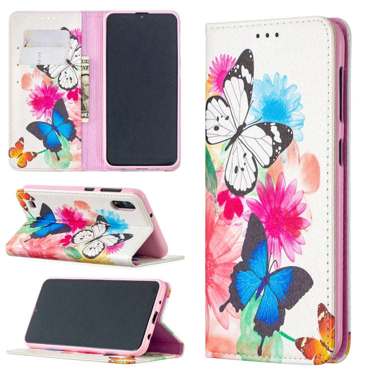 Colored Drawing Pattern Invisible Magnetic Horizontal Flip PU Leather Case with Holder & Card Slo...