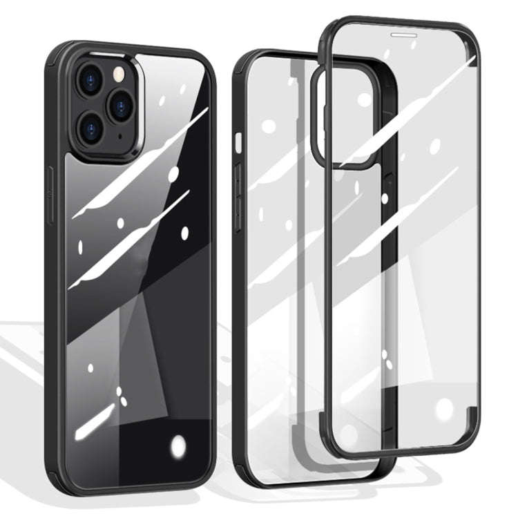 Double-sided Plastic Glass Protective Case, For iPhone 12 mini, For iPhone 12 / 12 Pro, For iPhon...
