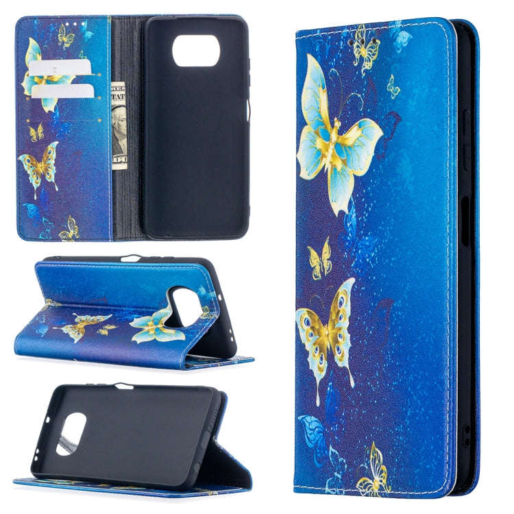 Colored Drawing Pattern Invisible Magnetic Horizontal Flip PU Leather Case with Holder & Card Slo...