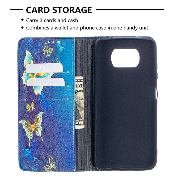 Colored Drawing Pattern Invisible Magnetic Horizontal Flip PU Leather Case with Holder & Card Slo...