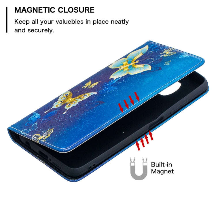 Colored Drawing Pattern Invisible Magnetic Horizontal Flip PU Leather Case with Holder & Card Slo...