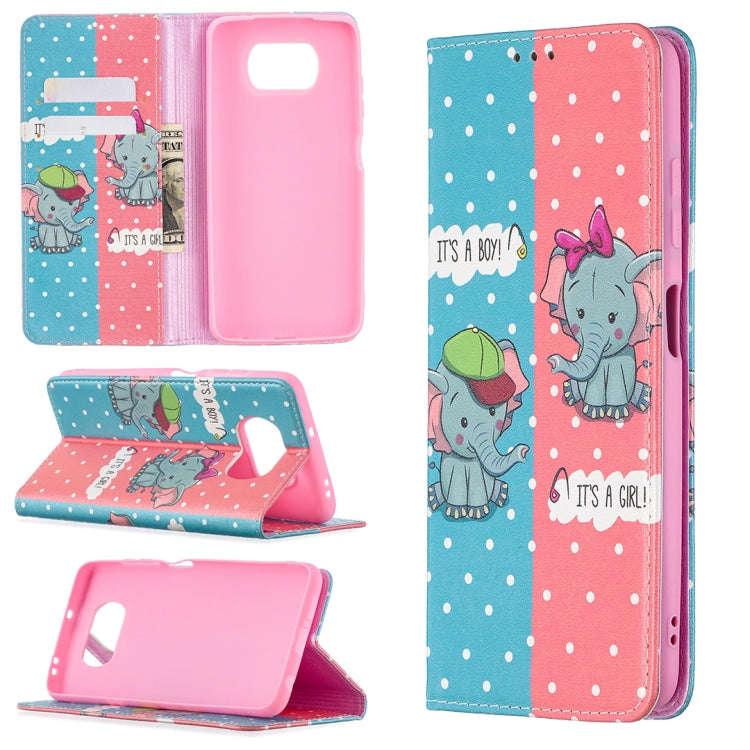Colored Drawing Pattern Invisible Magnetic Horizontal Flip PU Leather Case with Holder & Card Slo...