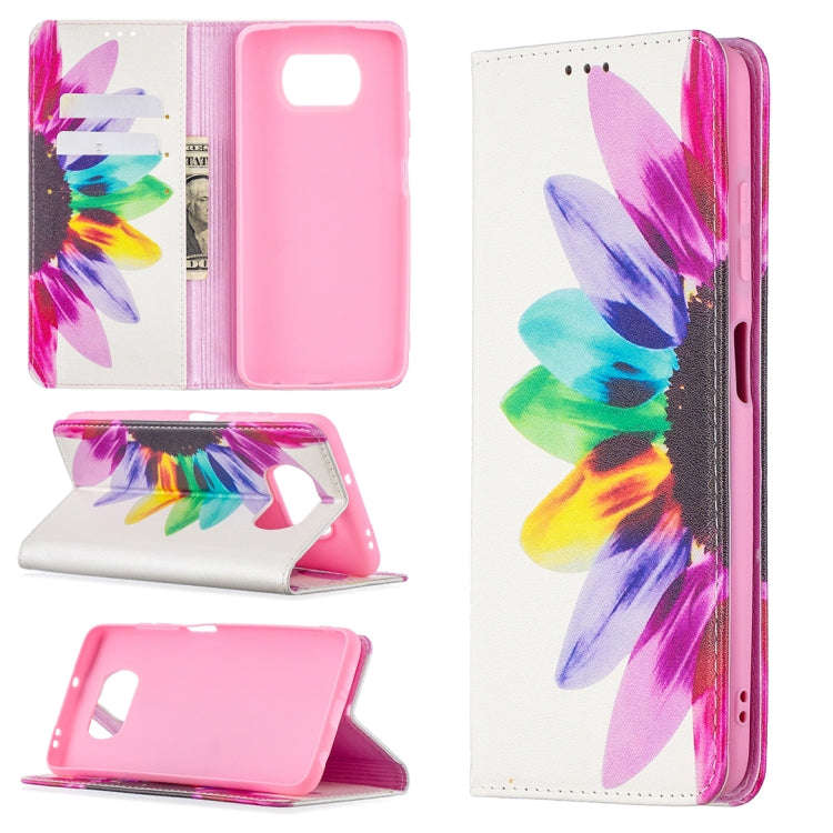 Colored Drawing Pattern Invisible Magnetic Horizontal Flip PU Leather Case with Holder & Card Slo...