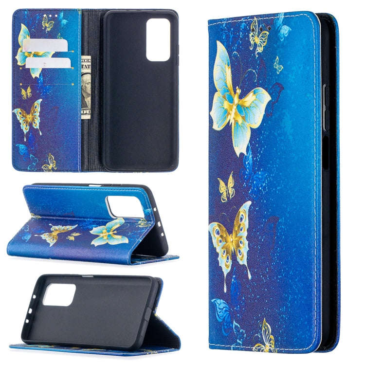 Colored Drawing Pattern Invisible Magnetic Horizontal Flip PU Leather Case with Holder & Card Slo...