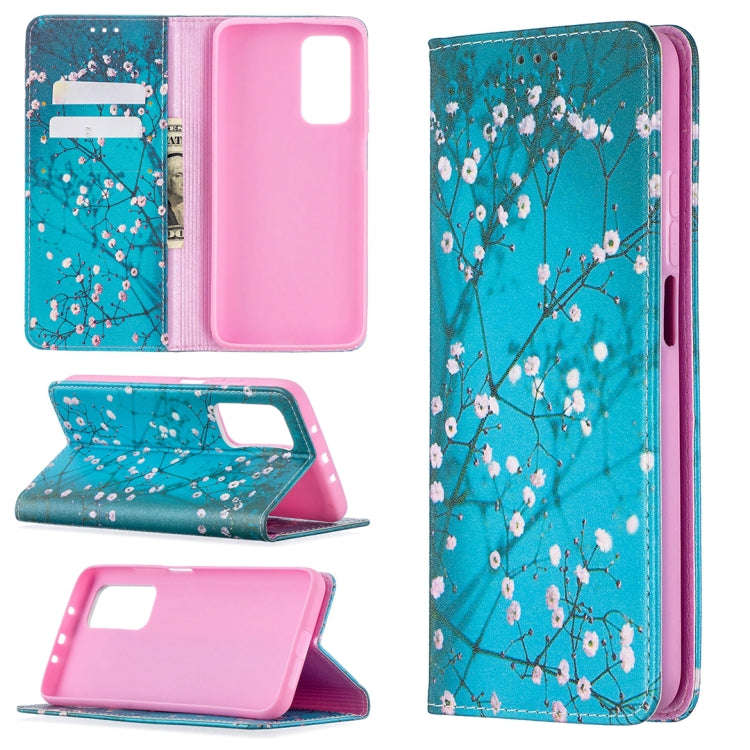 Colored Drawing Pattern Invisible Magnetic Horizontal Flip PU Leather Case with Holder & Card Slo...