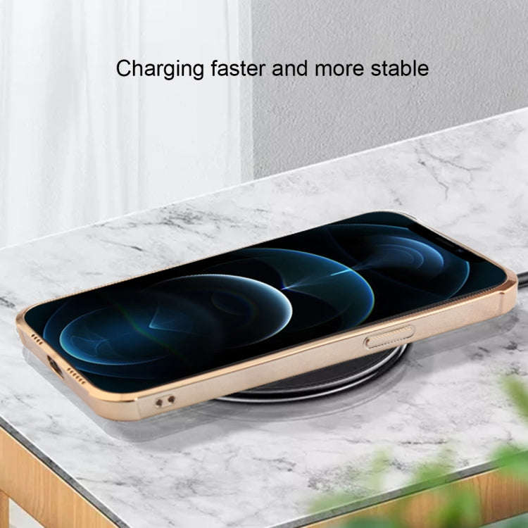 Straight Side Laser Plating Full Coverage Clear TPU Shockproof Magsafe Case, For iPhone 12 Pro Max