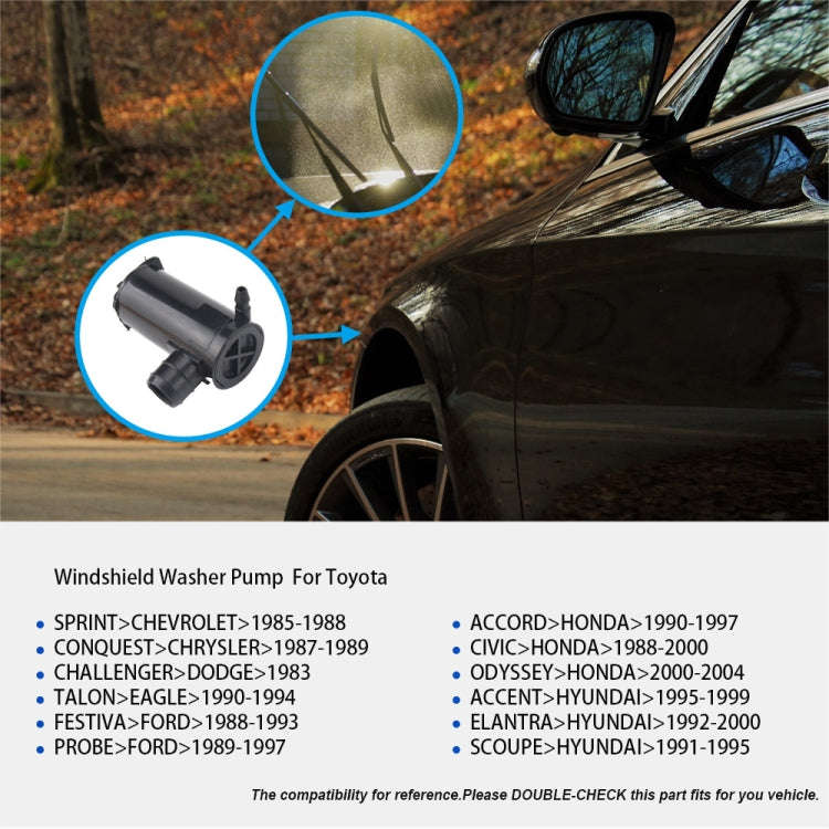 DC12V High Pressure Windshield Washer Wipers Washer Pump 85310-22080 for Honda, For Honda