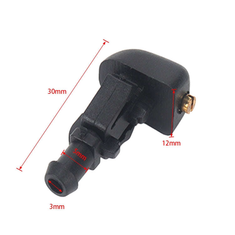 2 PCS Front Windshield Washer Wiper Jet Water Spray Nozzle + Hose Connector Set 3W7Z17603AA for F...