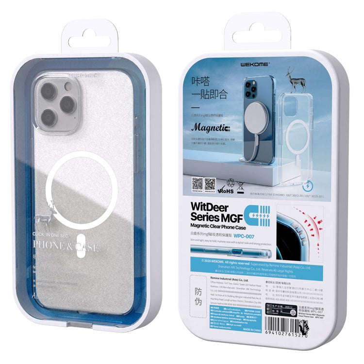 WK WPC-007 iDeal Series Magsafe Case Magnetic Ring All-inclusive Clear TPU Transparent Shockproof...