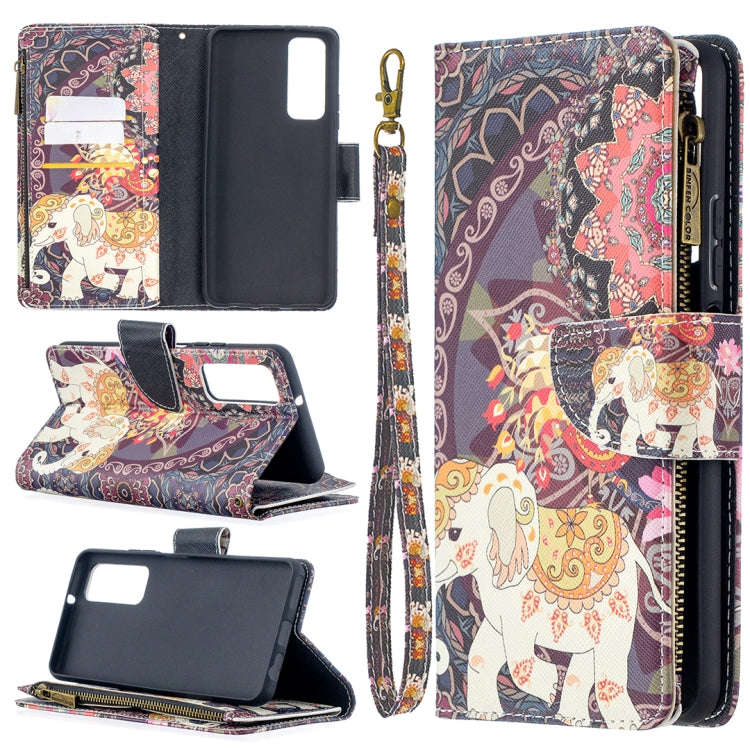 Colored Drawing Pattern Zipper Horizontal Flip Leather Case with Holder & Card Slots & Wallet, Fo...