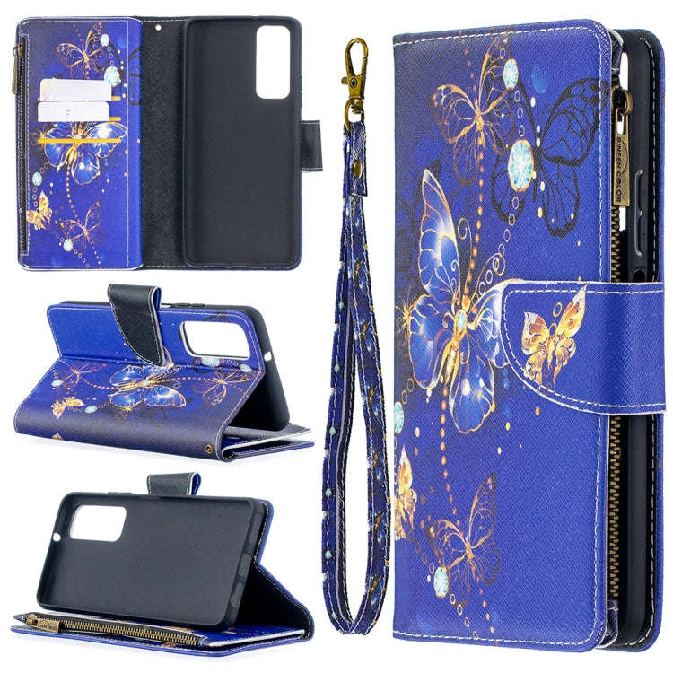 Colored Drawing Pattern Zipper Horizontal Flip Leather Case with Holder & Card Slots & Wallet, Fo...