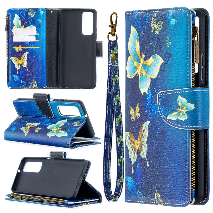 Colored Drawing Pattern Zipper Horizontal Flip Leather Case with Holder & Card Slots & Wallet, Fo...