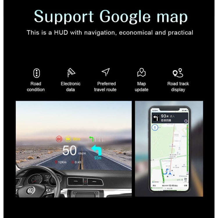 C1 OBD2 + GPS Mode Car HUD Head-up Display Compass / Speed / Water Temperature / Voltage Display ...