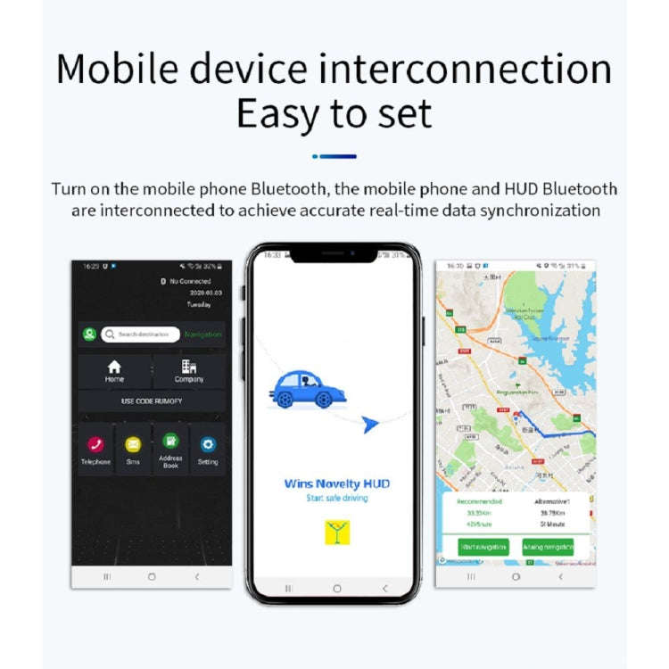 P20 OBD2 + GPS Mode Car Head-up Display HUD Overspeed / Speed / Water Temperature Alarm, P20