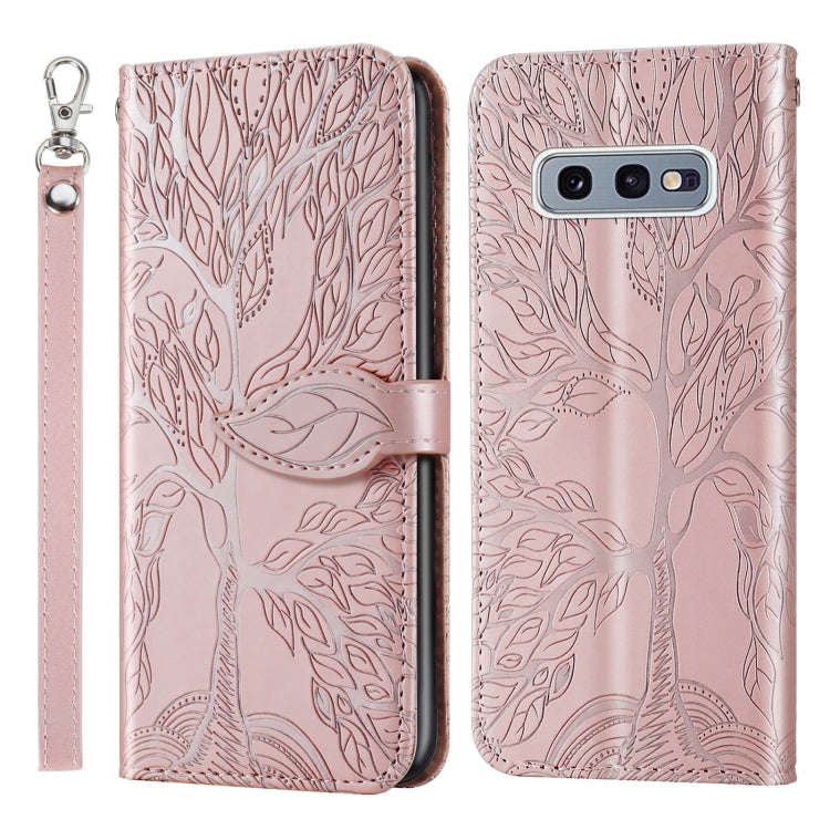 Life of Tree Embossing Pattern Horizontal Flip Leather Case with Holder & Card Slot & Wallet & Ph...