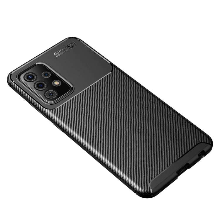 Carbon Fiber Texture Shockproof TPU Case, For Samsung Galaxy A52 5G
