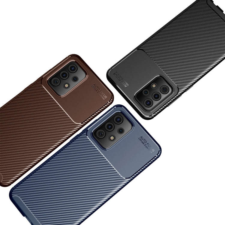 Carbon Fiber Texture Shockproof TPU Case, For Samsung Galaxy A52 5G