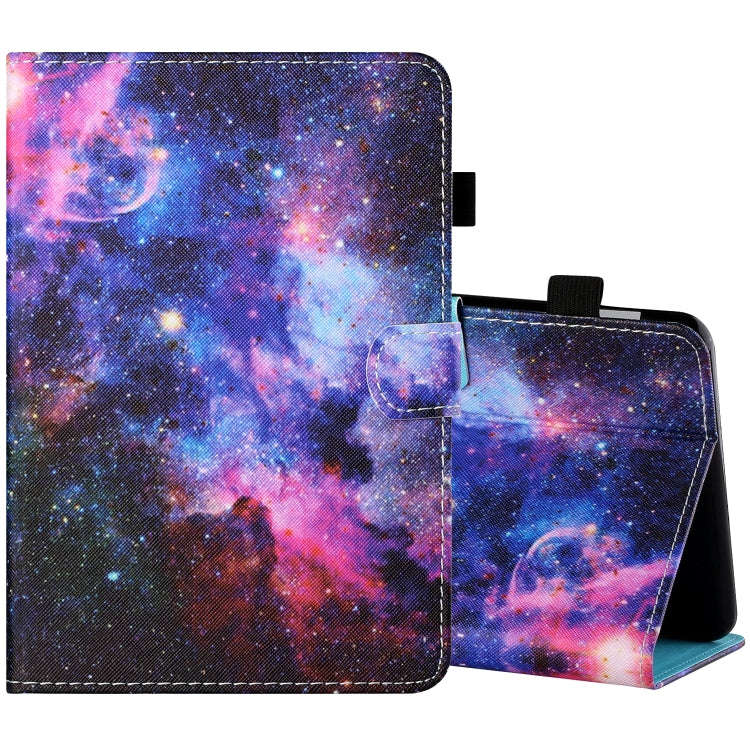 Sewing Thread Horizontal Painted Flat Leather Case with Pen Cover & Anti Skid Strip & Card Slot &...